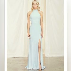 Amsale Bridesmaid Cora Dress, size small, color “ice”